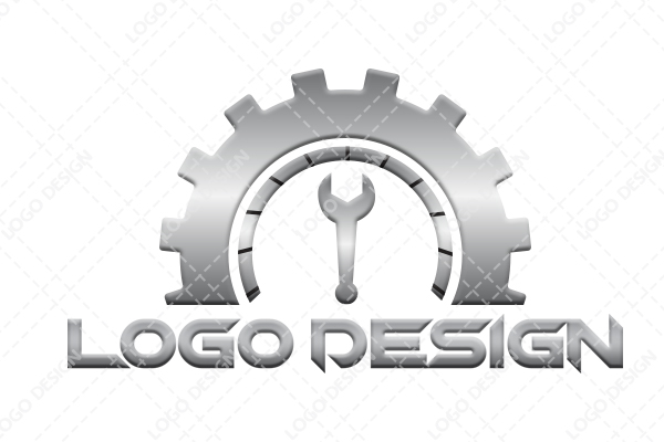 Mechanical Tooth Abstract within it a Layer and a Wrench Logo